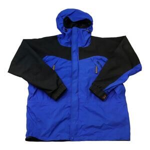 Vintage Marmot Blue/Black shell ski Jacket goretex